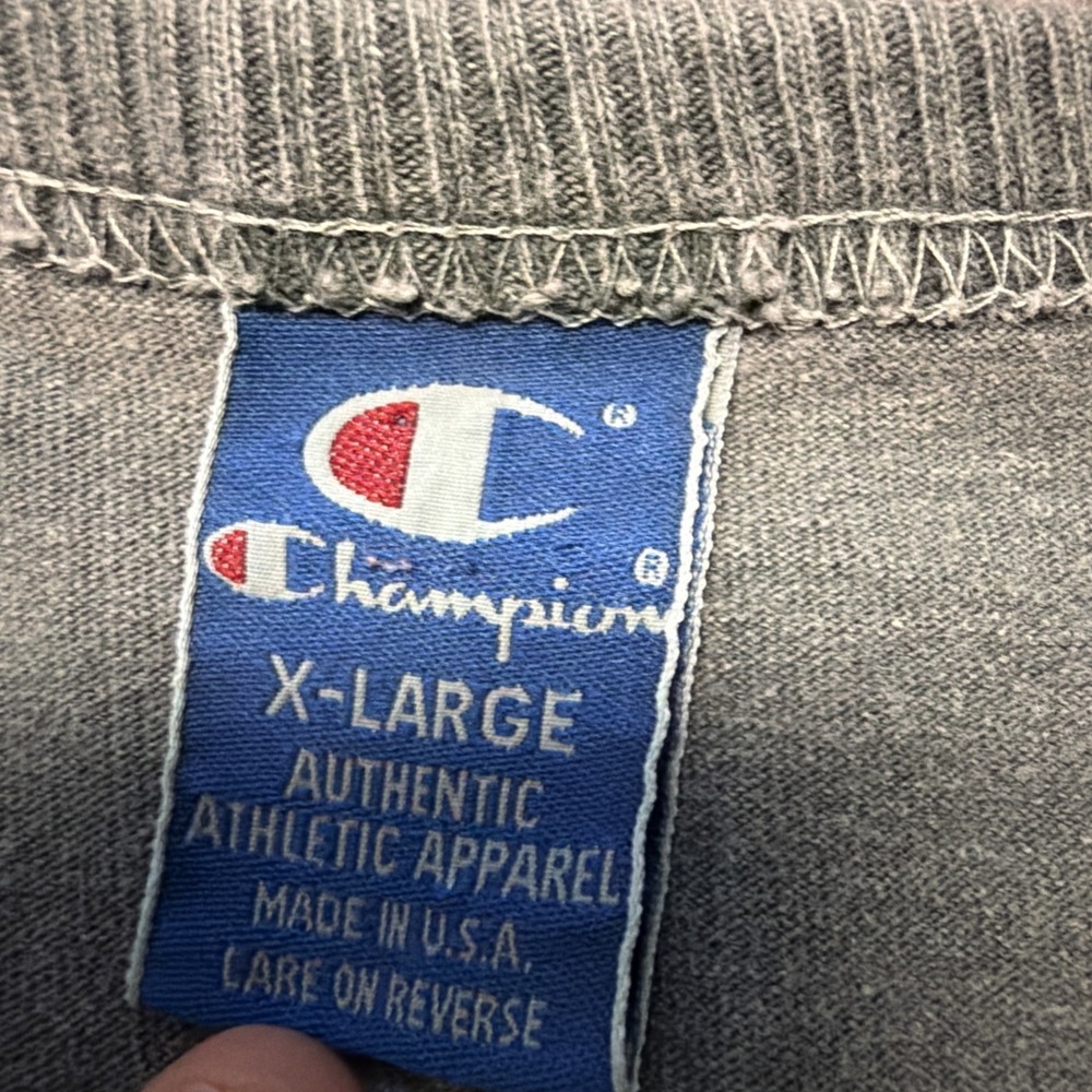 Vintage‎ 80s 90s Champion Blank Grey Short Sleeve T-shirt Made in USA XL